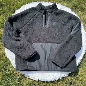 Under Armour Black Teddy Pullover Quarter Zip Fleece Jacket Women’s Size Medium